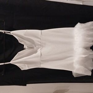 Privy White Ruffled Mini Dress